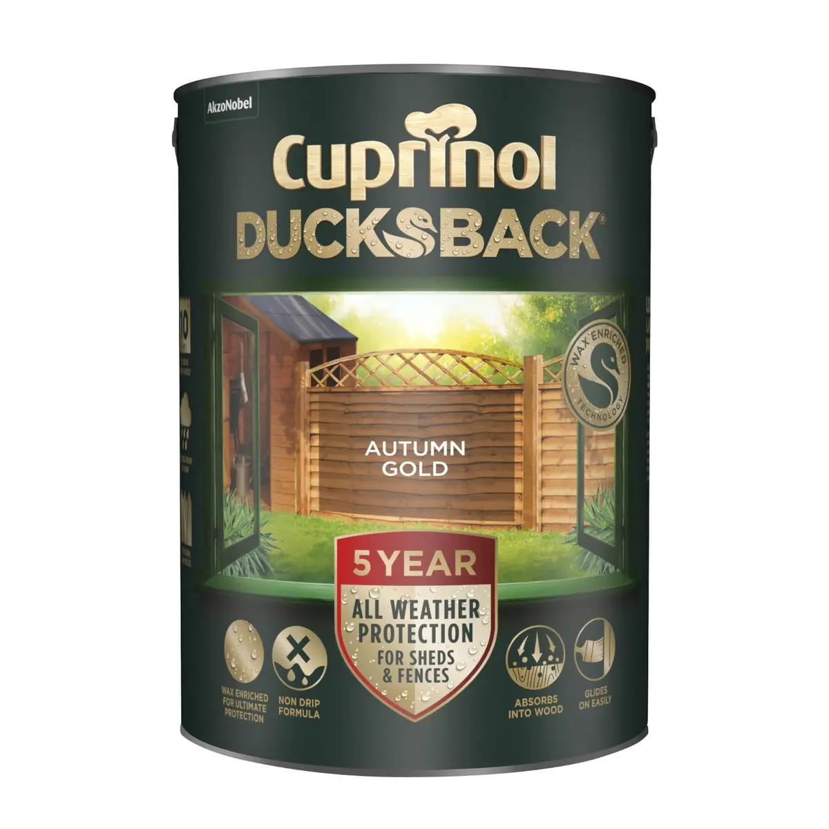 Cuprinol 5 Year Ducksback Fence & Shed Treatment - Autumn Gold 2