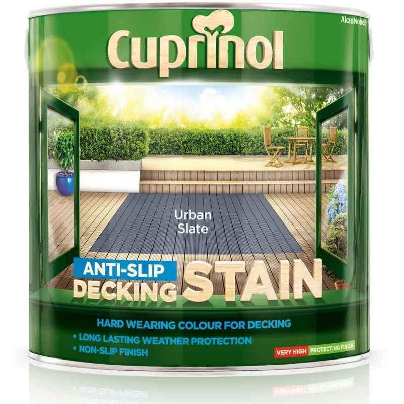 Cuprinol Anti-Slip Decking Stain - Urban Slate 1