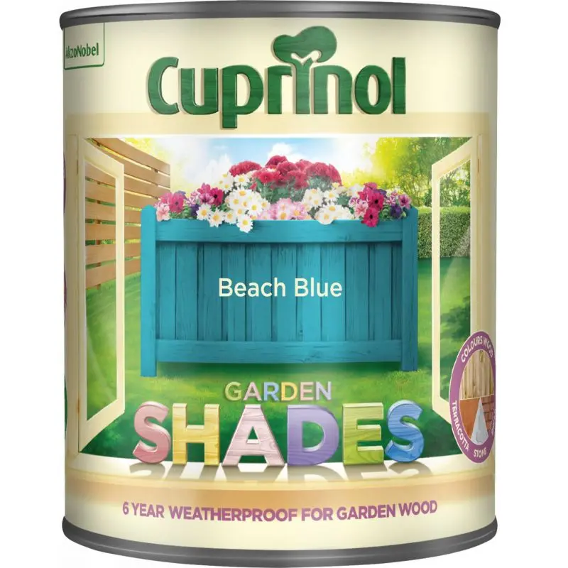 Cuprinol Garden Shades Wood Paint - Beach Blue 1