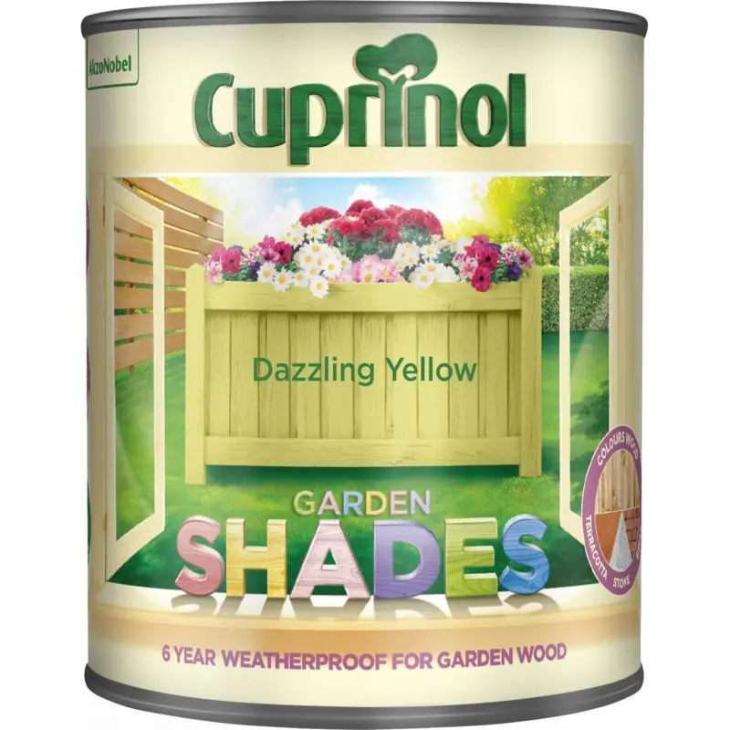 Cuprinol Garden Shades Wood Paint - Dazzling Yellow 1