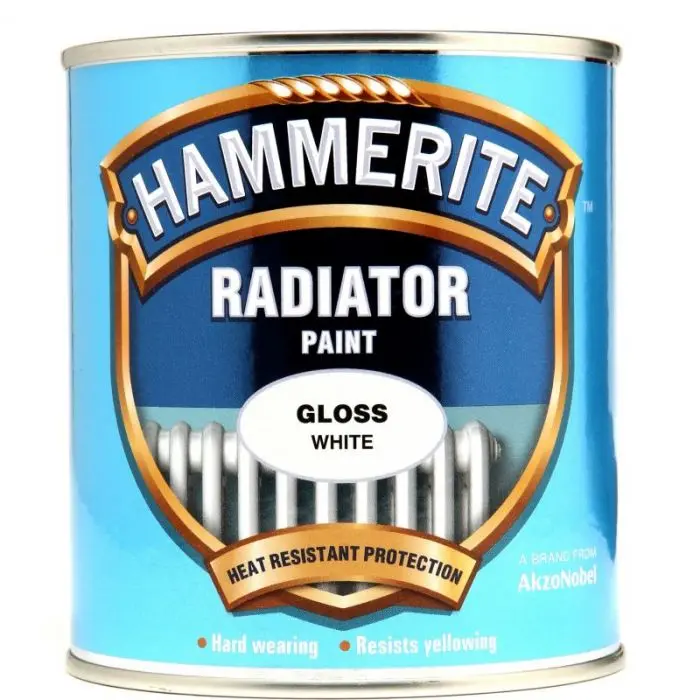 Hammerite Radiator Enamel Paint - Gloss White 500Ml 1