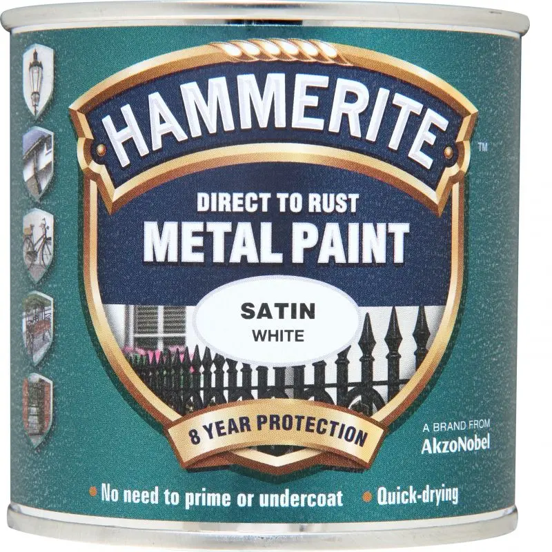 Hammerite Metal Paint - Satin White 1