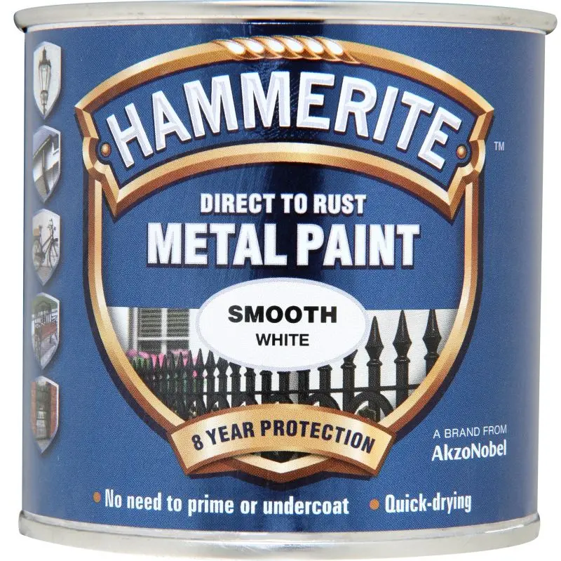 Hammerite Metal Paint Smooth - White 1
