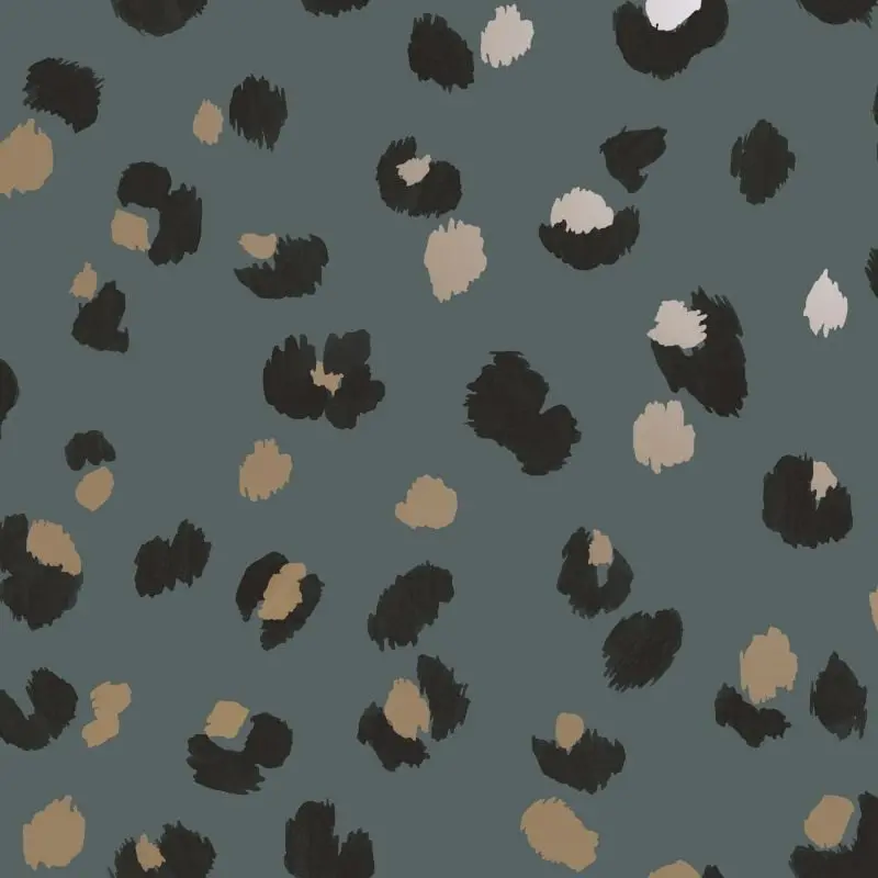 Mali Leopard Dco Exclusive Wallpaper Teal 1
