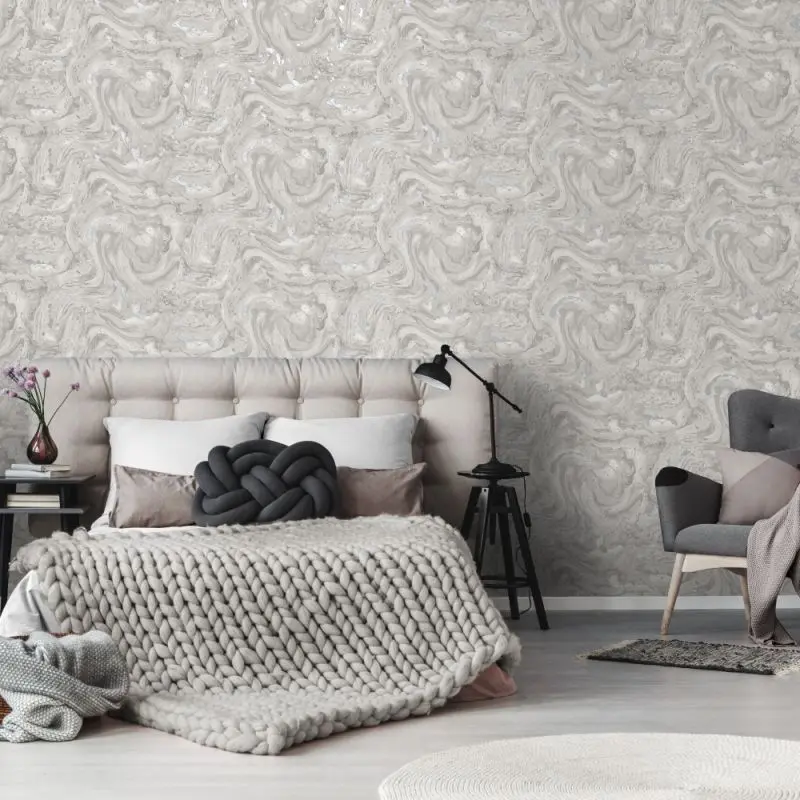 Lumiere Marble Wallpaper - Taupe 1