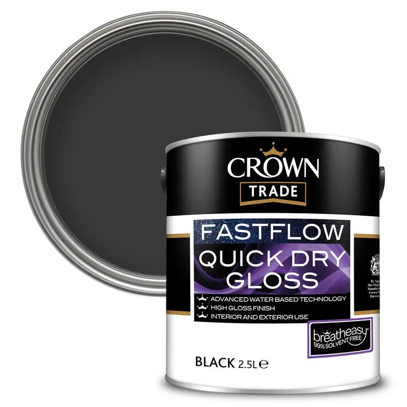 Crown Trade Fastflow Quick Dry Gloss - Black 1