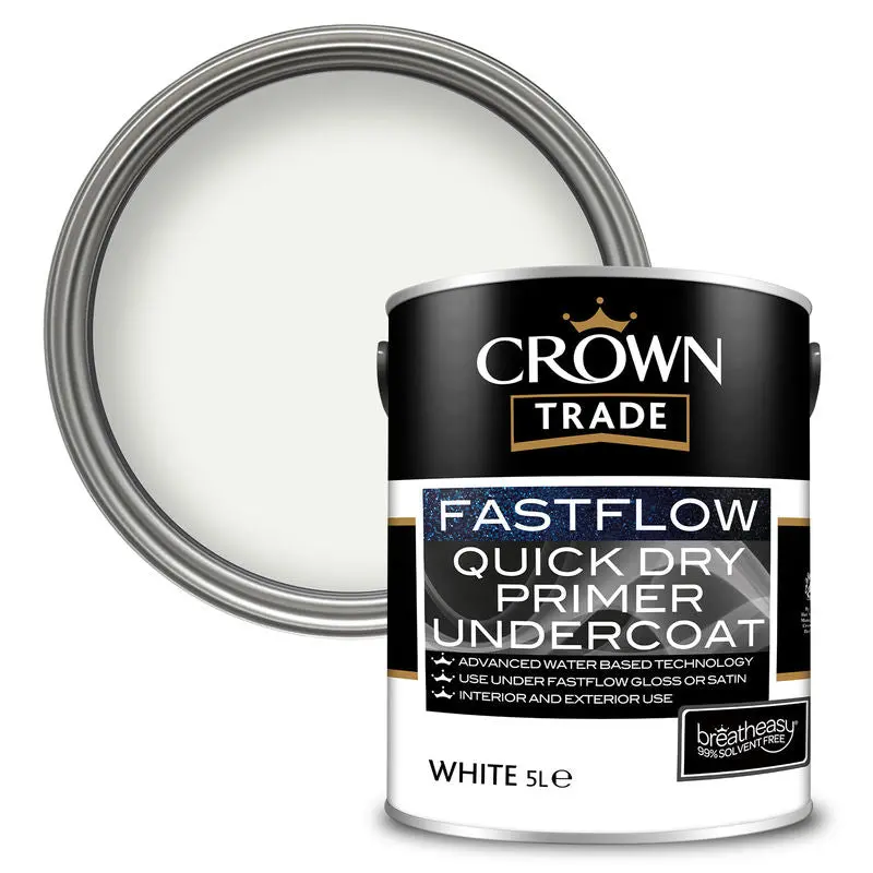 Crown Trade Fastflow Quick Dry Primer Undercoat - White 1