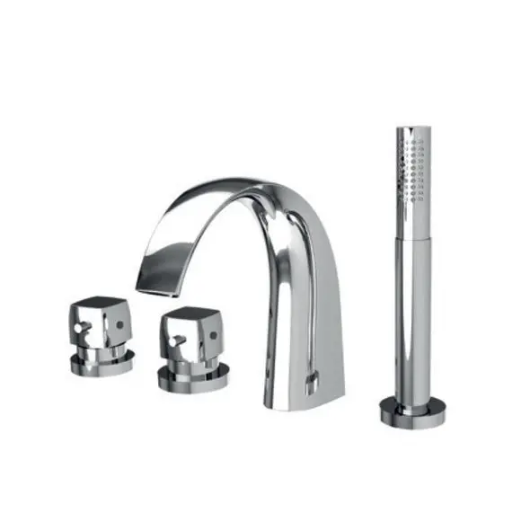 Jaquar 4 Hole Thermostatic Bath And Shower Mixer Chrome Arc-87677 Deck Mounted 1