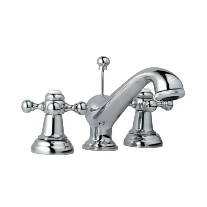 Jaquar Queen’S 3 Hole Basin Mixer With Popup Waste System Qqt-Chr-7191 1