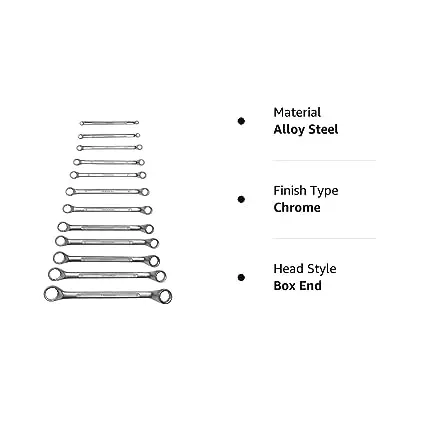 Taparia 1812 6 X 7 Mm To 30 X 32 Mm Ring Spanner 1
