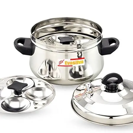 Murugan Evasilva Idly Cooker Curve-4 Plates Induction Compatible 1