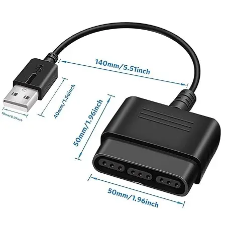 Usb Port Game Controller Converter P2 To P3 Adapter Cable Without Driver Gamepad For Ps2 Ps3/Pc System 1
