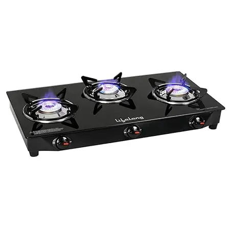 Lifelong Llgs18 Glass Top 3 Burner Gas Stove 1