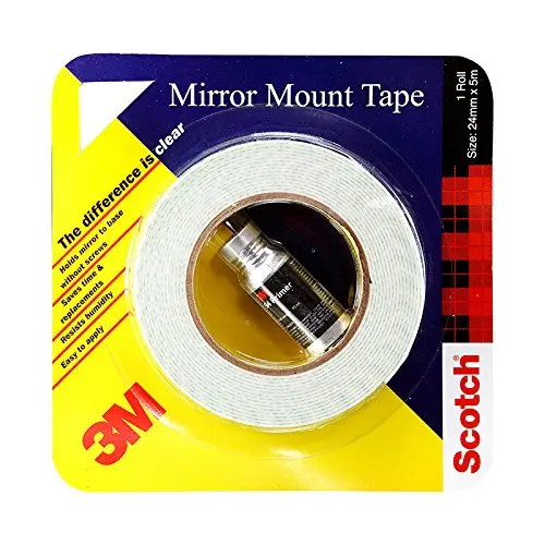 3M Mirror Mounting Tape, 24 Mm X 5 M (1 Roll) And Adhesion 94 Primer 10Ml, White 1