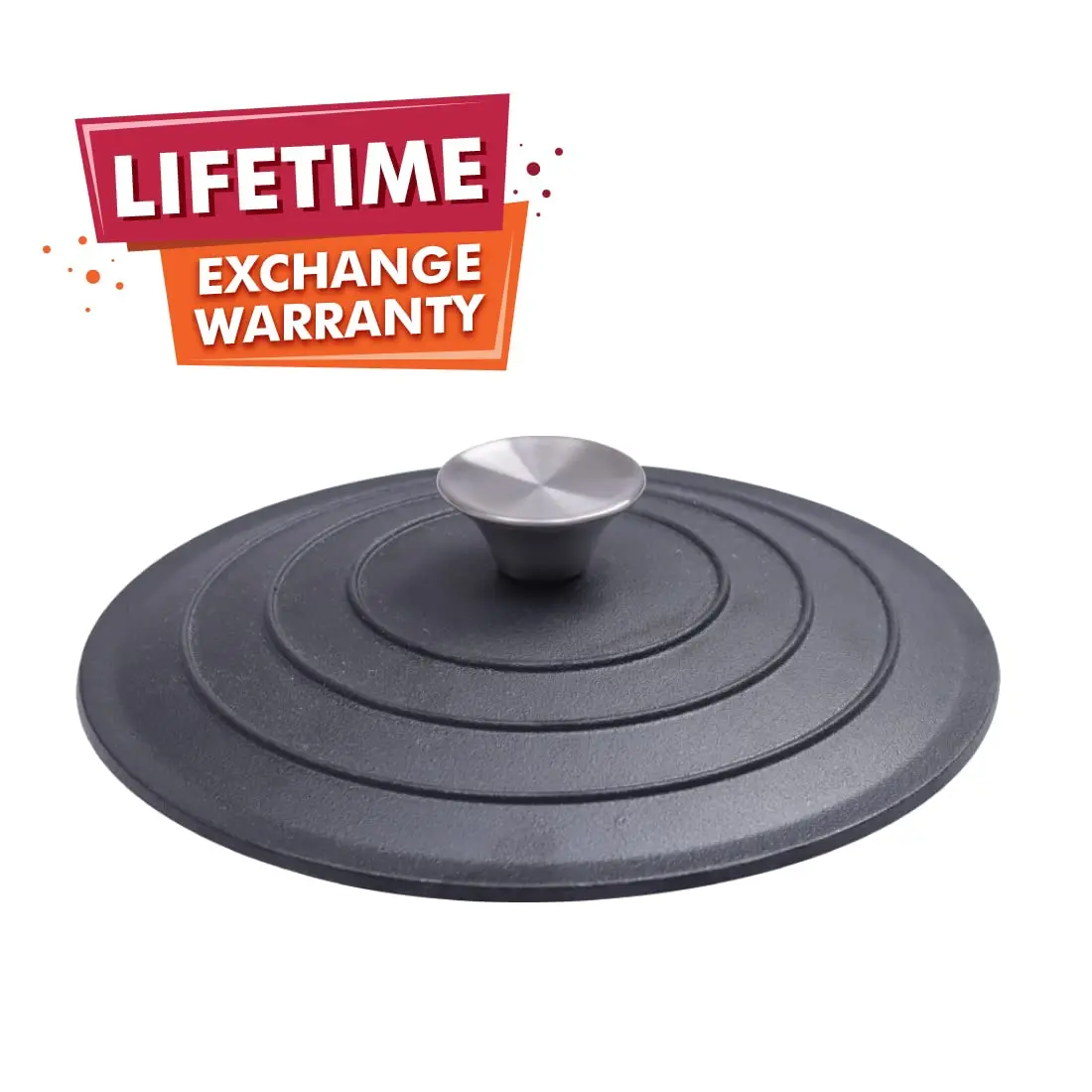 Wonderchef Forza Pre-Seasoned Cast-Iron Kadhai Lid|24Cm 1