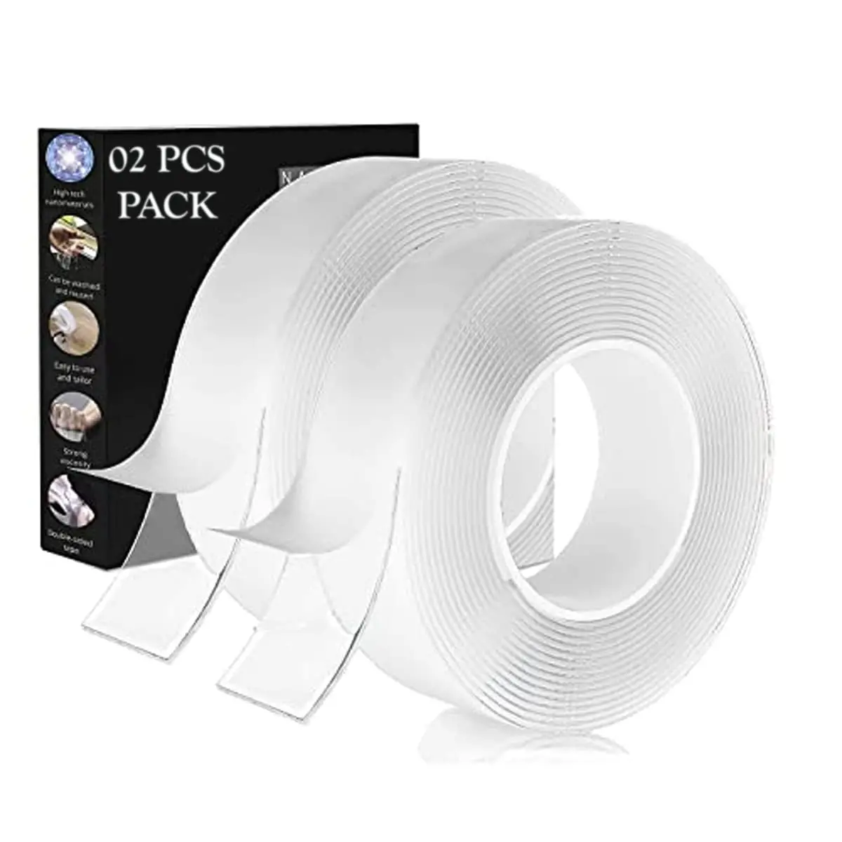 Dealsplant Smart Nano Double Sided Tape Heavy Duty, Multipurpose Removable, Reusable Strong Wall Tape 1