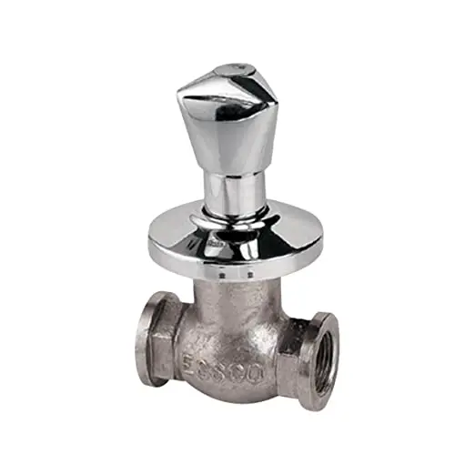 Essco Marvel Flush Cock With Wall Flange 25Mm Size Plain Knob Excellent Quality Mvf-Chr-553 1