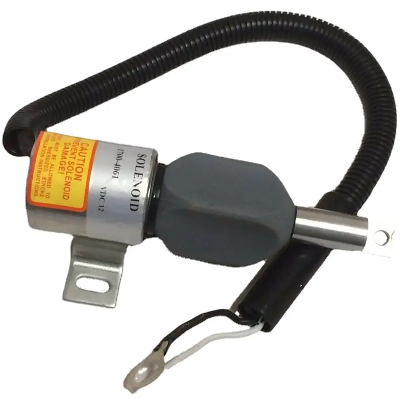 Diselmart 12V 185208 Fuel Stop Solenoid Mustang Mtl20 Track Loader Gehl Ctl70 Isuzu Engine 4Jg1-Tpa 1