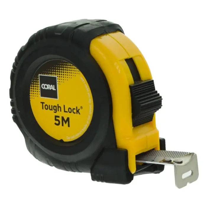 Coral Tough Lock Tape Measure - 5M 1