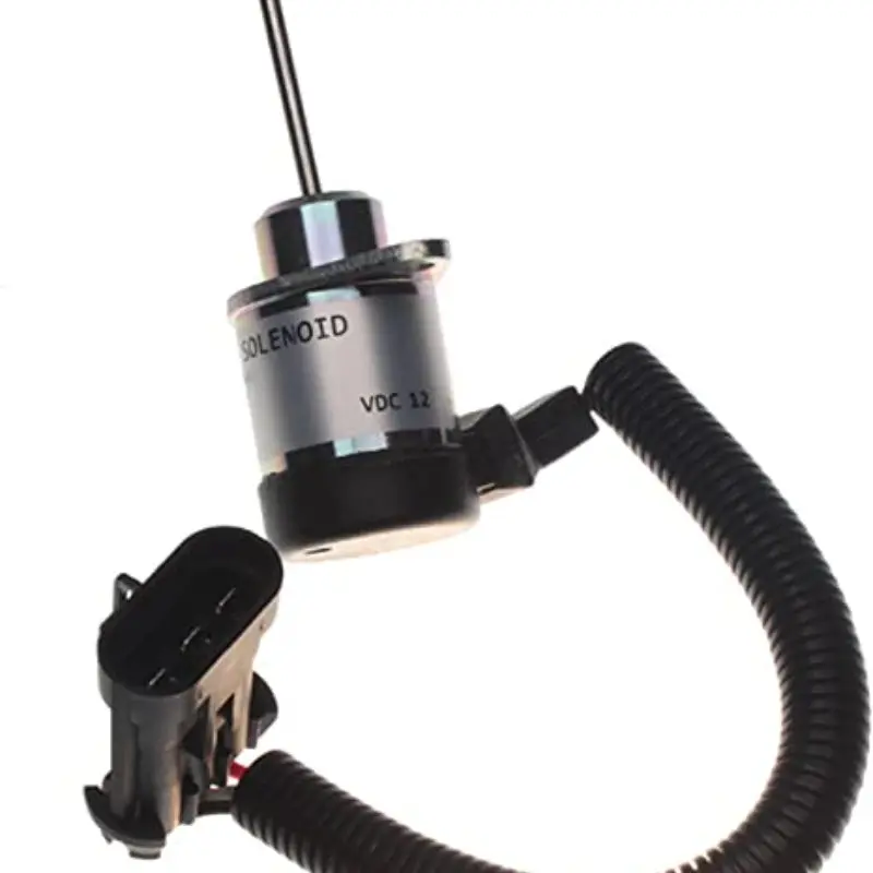12V 6691313 Fuel Stop Solenoid Fits For Bobcat S160 S185 S205 450 S510 T550 T590 T630 425 428 E25 E26 S100 Skid Steer 1