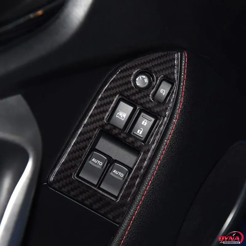 Dynacarbon™️ Carbon Fiber Window Control Trim Overlay Set For Toyota 86 2013-2016 1