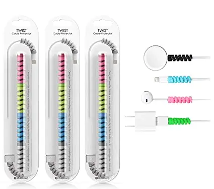 Smashtronics - Spiral Cable Protector Wire Protector For All Charging Able Cover Set Of 3 (12 Pieces) 1