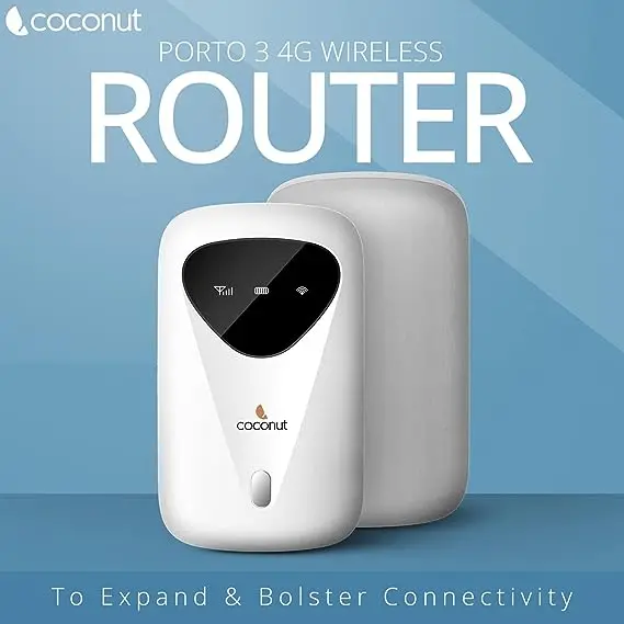 Coconut Porto 3 Wireless Router All Sim Support 4G With Long Battery Backup 1
