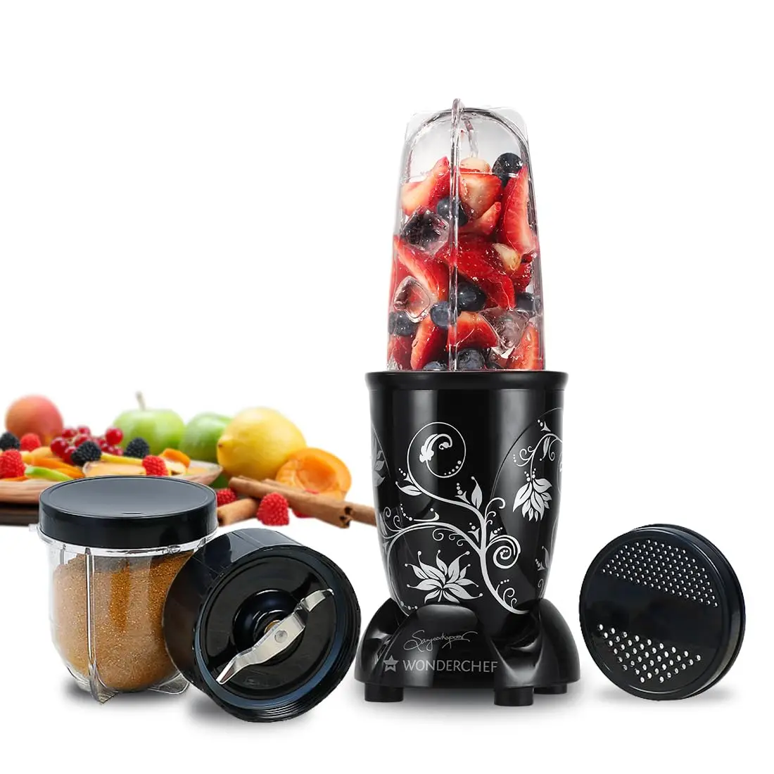 Wonderchef Nutri-Blend, 22000 Rpm Mixer-Grinder, Blender, Ss Blades, 2 Unbreakable Jars, 2 Years Warranty 1