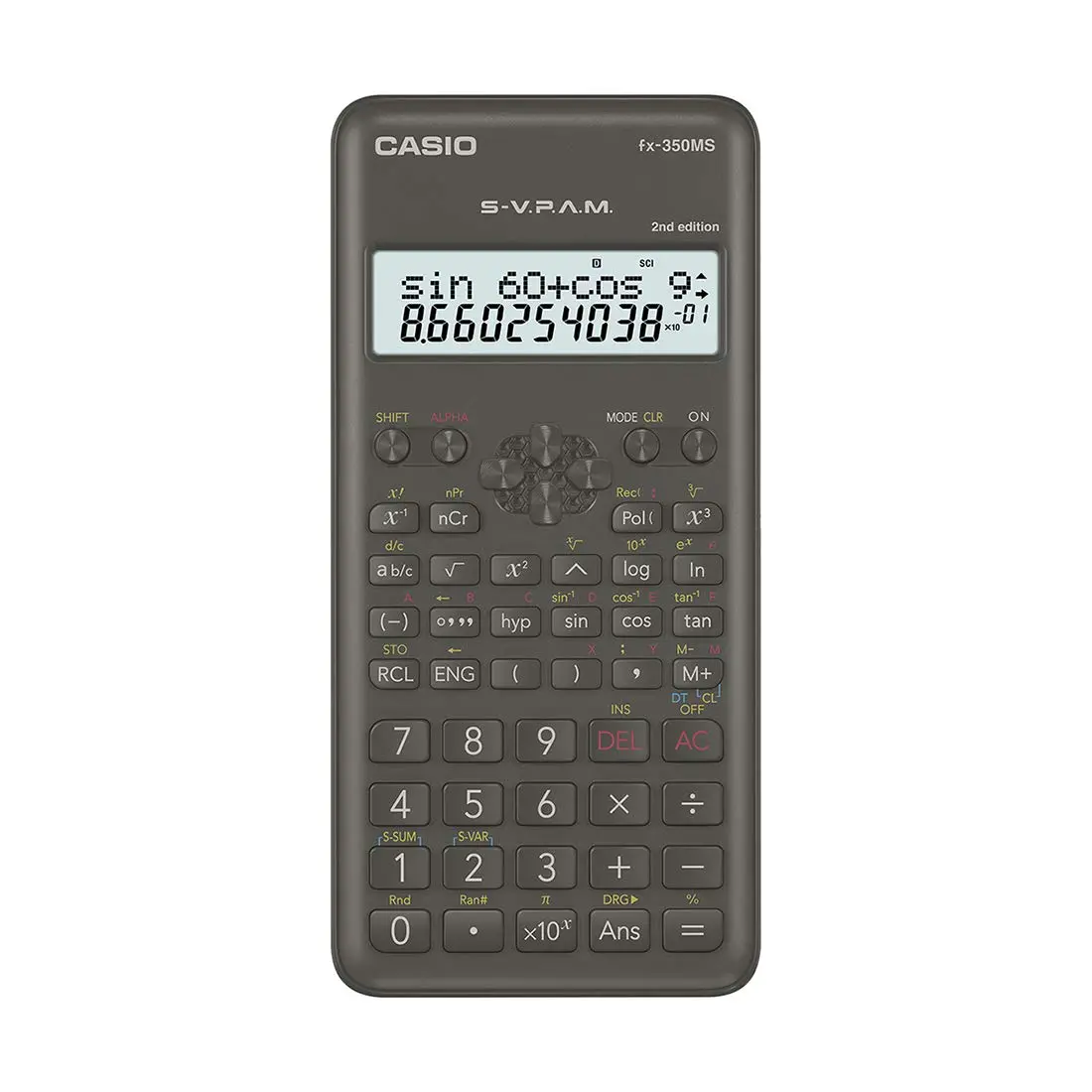 Casio Fx-350Ms 2Nd Gen Non-Programmable Scientific Calculator, 240 Functions And 2-Line Display 1
