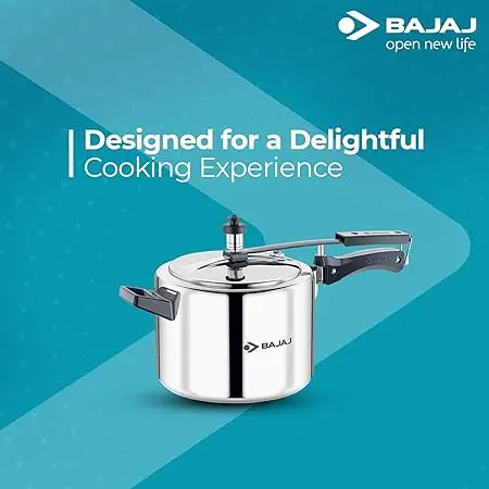Bajaj Pcx 35 Ss 5L Stainless Steel Pressure Cooker With Inner Lid 1