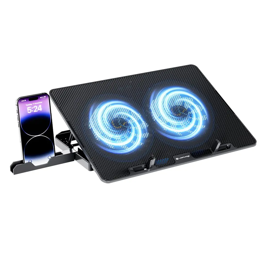 Lapcare Chillmate Laptop Cooler And Stand Dcx-A101 2 Usb Ports With Blue Led 1