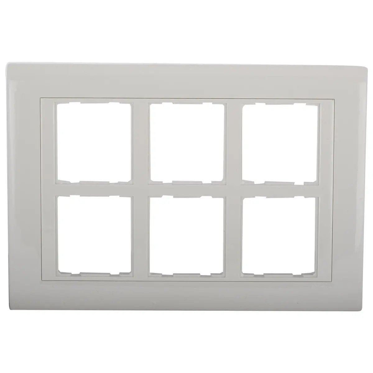 Anchor Polycarbonate Rider 12 Module Plate Regency 48212, White, Standard 1