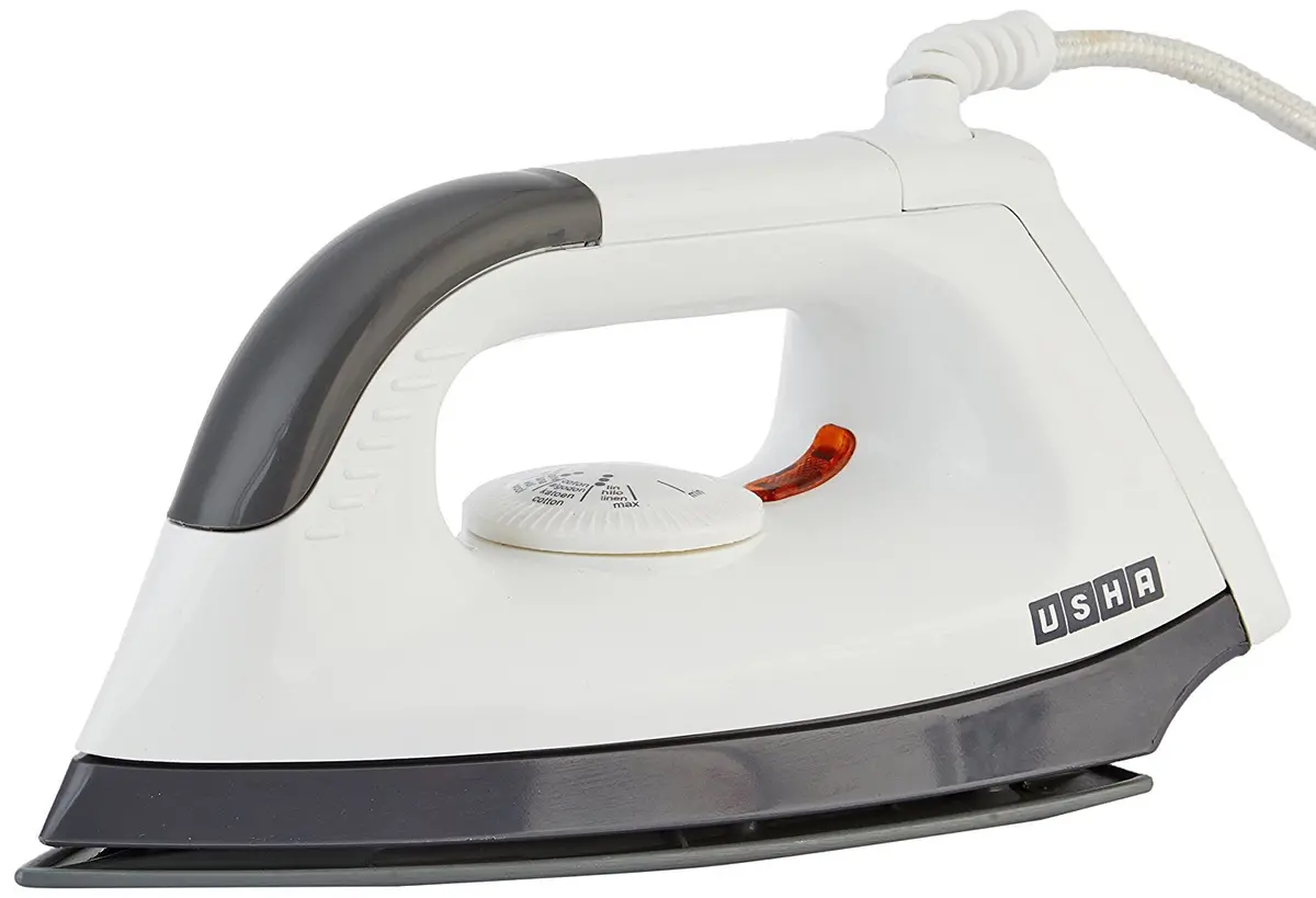 Usha 1000W Dry Iron (White, Ei-1602) 1