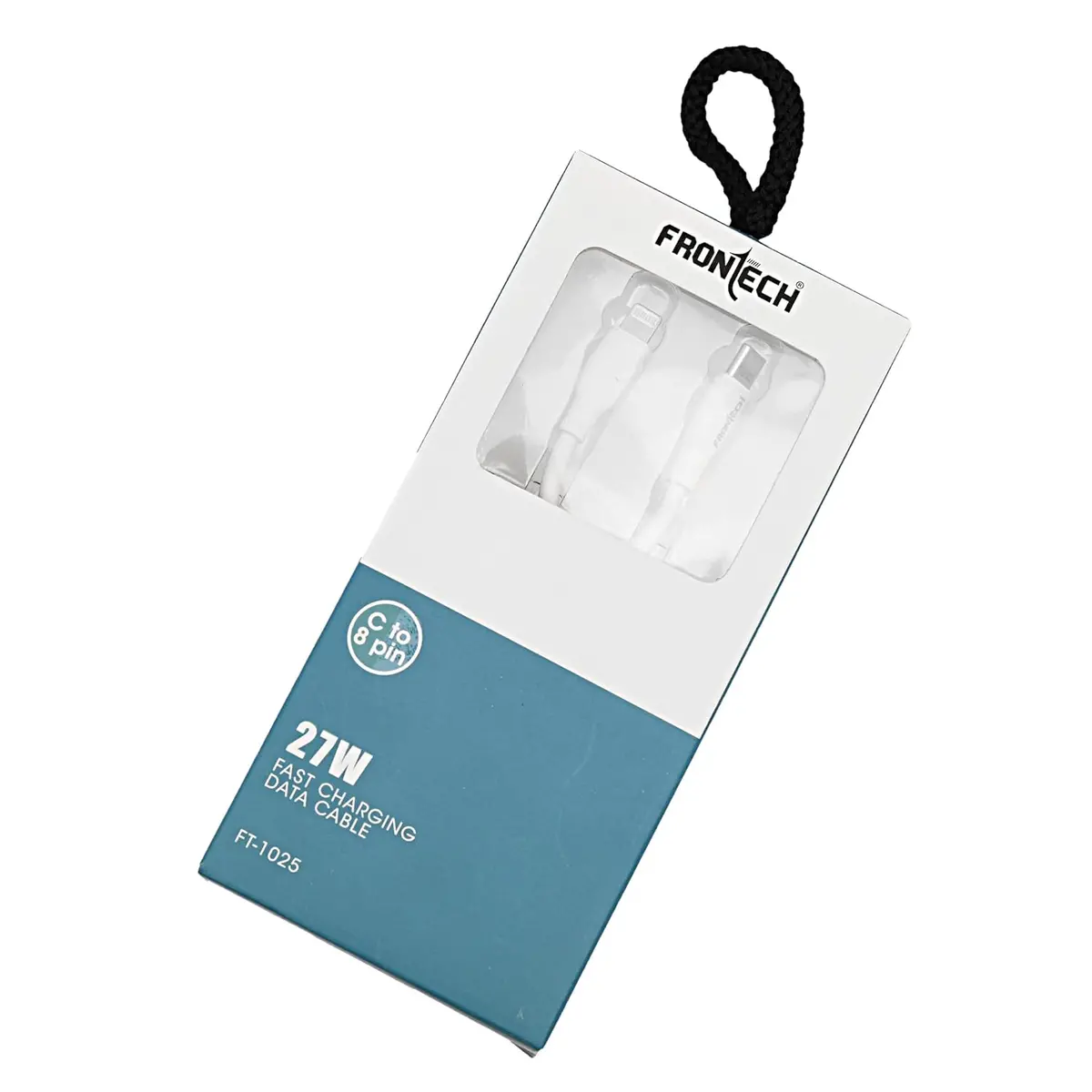 Frontech 27W /5.4A Fast Charging 1M Braided Type-C To 8 Pin Data Cable, Charging And Data Sync Function For Iphone, Ipad 1