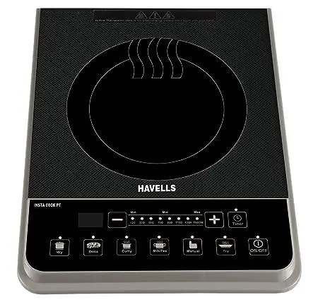 Havells Alloy Steel Insta Cook Pt 1600-Watt Induction Cooktop 1