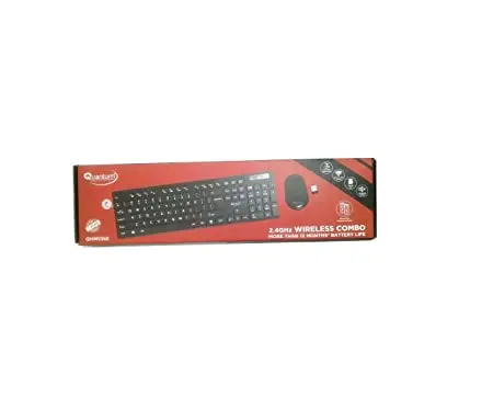 Quantum Wireless Keyboard With Mouse Combo Latest 2.4 Ghz Qhm9350 Utra Heavy Duty Cell Inculuded 12 Month Life 1