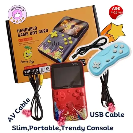 Sup + G620 Gamebox Handheld,Retro Video Game For Kids,Sup 500 In 1:Super Wide Lcd For Tv,Classic Games Like Contra1 Contra Force Super Mario Bros Street Fighter-Usb Recharge (Multicolor) 1