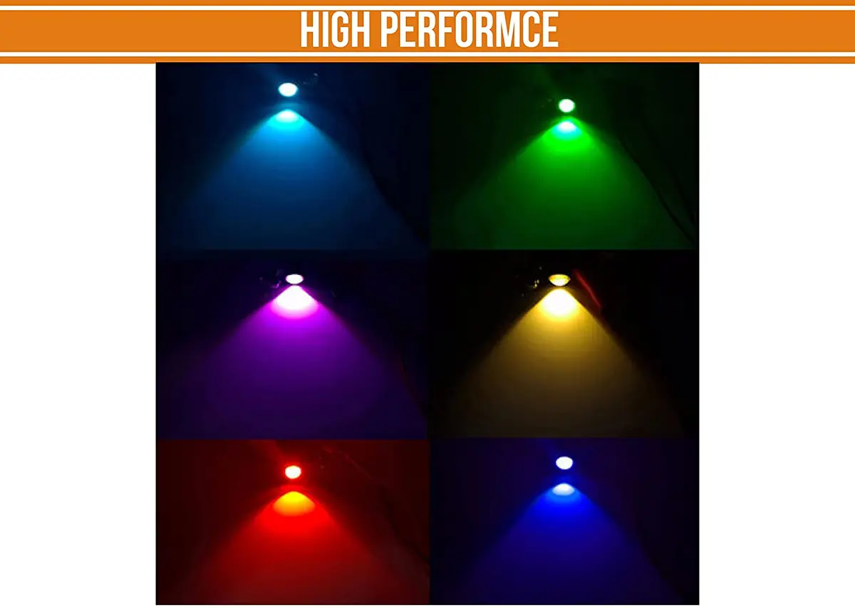 Theautokart 3 Led Flash Strobe Light Led Strobe Flash Warning Brake Light Lamp Compatible For All Motorcycle Light For Bike , Car And Suv Super Bright Spot Beam Red Pack Of 2 6Watt Each. (Blue) 2