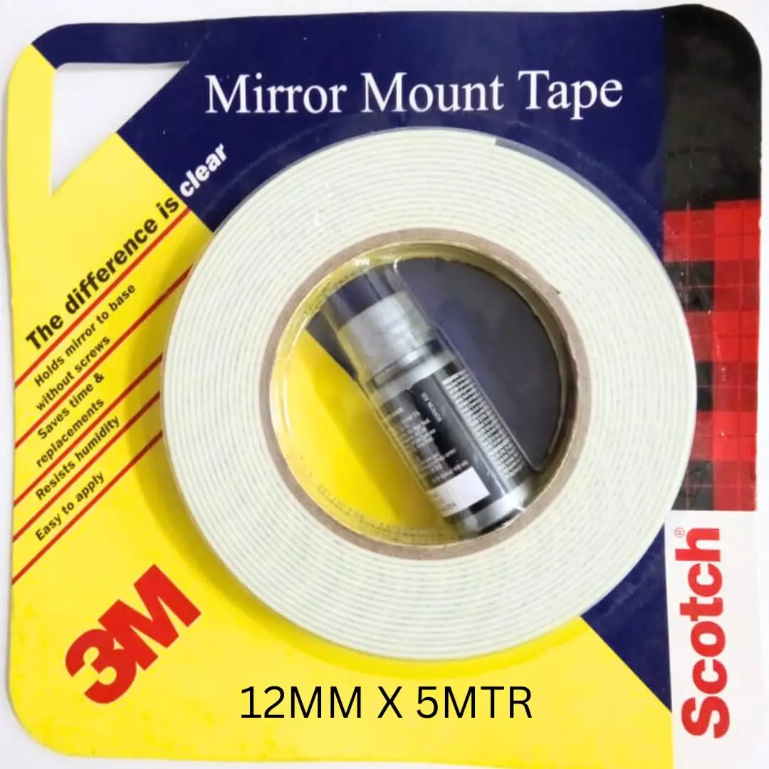 3M Mirror Mounting Tape, 12 Mm X 5 M (1 Roll) And Adhesion 94 Primer 10Ml, White 1