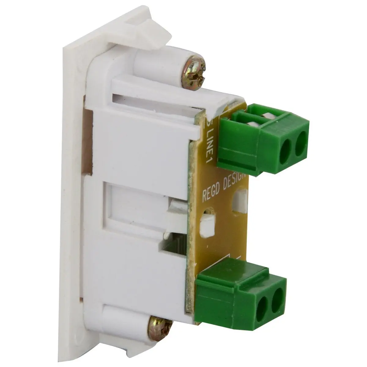 Anchor Roma Polycarbonate Telephone Rj 11 Jack Single With Shutter 20857 (White) 1
