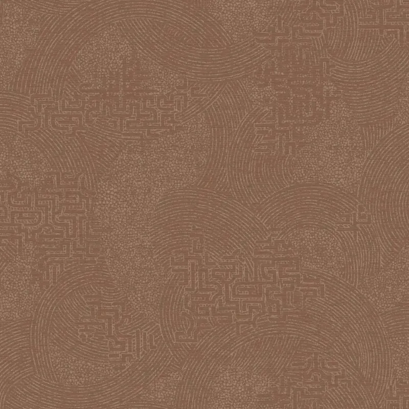 Richat Geometric Wallpaper Rust Sample 1