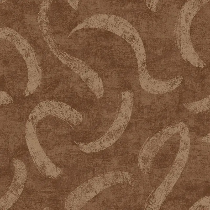 Sirocco Brushmark Wallpaper Rust Sample 1