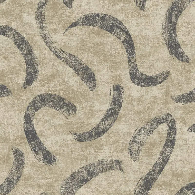 Sirocco Brushmark Wallpaper Linen/ Noir Sample 1