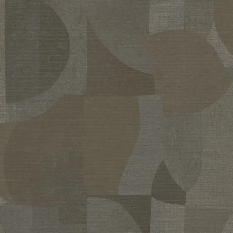 Dune Geometric Wallpaper Noir/ Mocha Sample 1