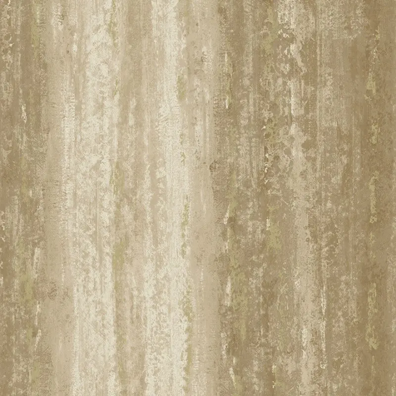 Distressed Stripe Metallic Wallpaper Rust Sample 1