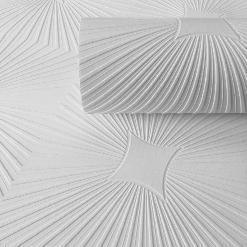 As Creation Starburst Blown White Paintable Vinyl Wallpaper 6639-17 1