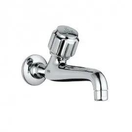 Essco Delux Long Body Bib Cock Faucet With Wall Flange And Aerator  Dlx-Chr-512Kn 1