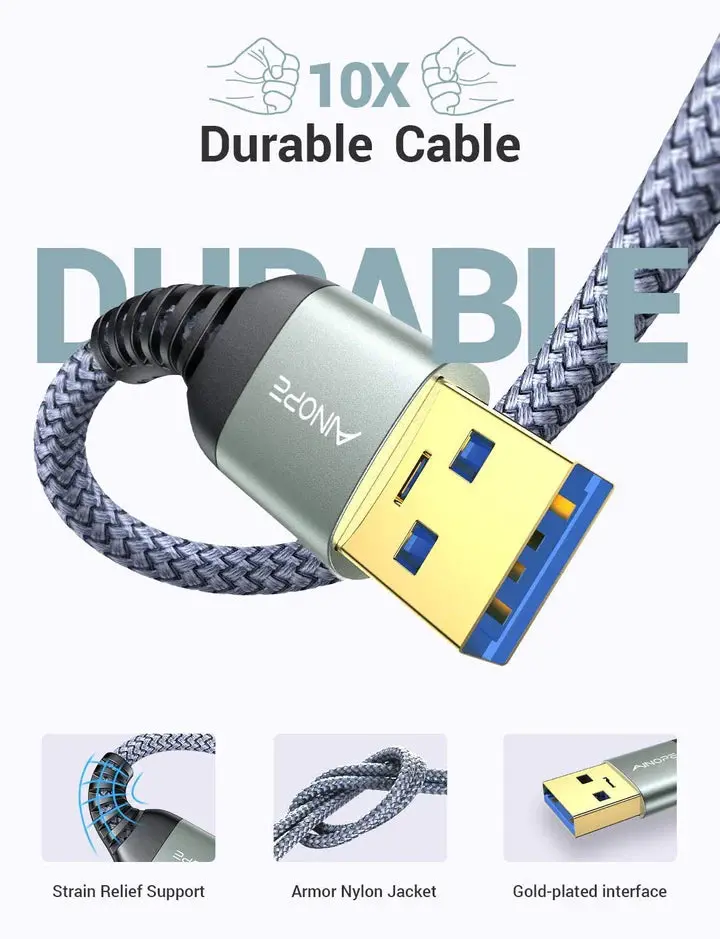 Ainope Usb 3.0 Extension Cable - A-Male To A-Male (2.0 Meters) 1