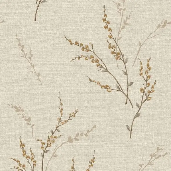 Carmella Tree Wallpaper - Cream Sample 1