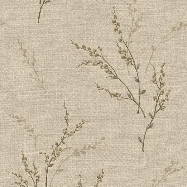 Carmella Tree Wallpaper - Beige Sample 1